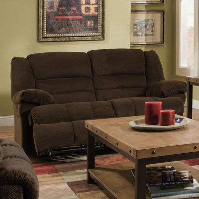 50412BR-52G Dynasty Chocolate UFI3025 Simmons Upholstery Dynasty Double Motion Loveseat