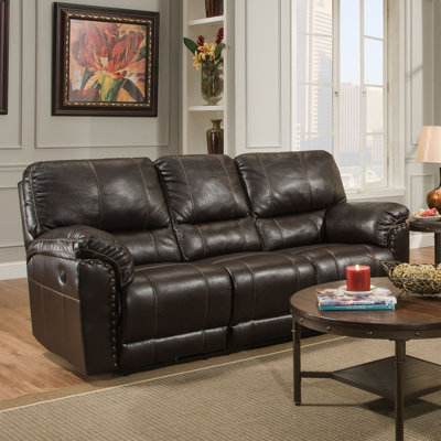 50961PBR-53 Abilene Chestnut UFI3157 Simmons Upholstery Abilene Motion Sofa