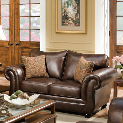 4280-02 Miracle Saddle UFI3199 Simmons Upholstery Miracle Loveseat