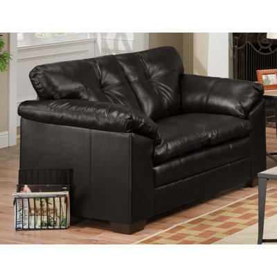 6569-02 Sebring Black UFI1639 Simmons Upholstery Sebring Loveseat