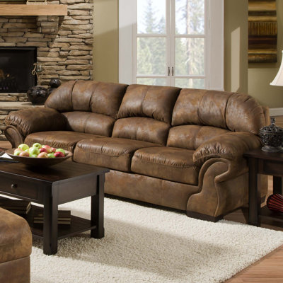 Simmons Upholstery 6270-04Q Pinto Tobacco Pinto Queen Sleeper Sofa