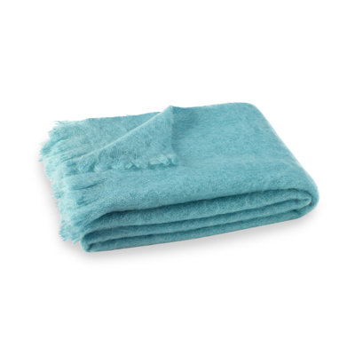 Brushed Mohair Throw Color: Sea Spray image