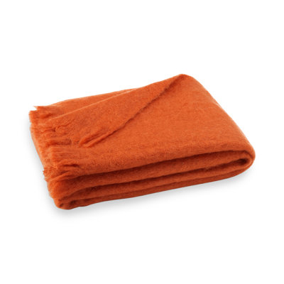 Brushed Mohair Throw Color: Siena image