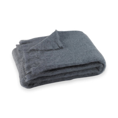 Brushed Mohair Throw Color: Storm image