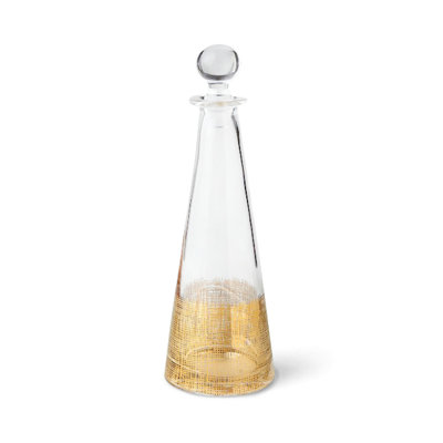Crosshatch Cone Gold Decanter image