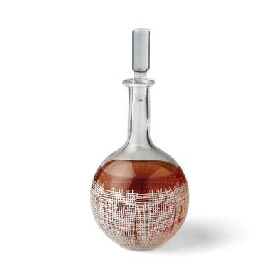 Crosshatch Globe White Decanter image