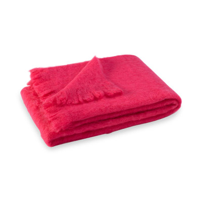 Brushed Mohair Throw Color: Hot Pink image