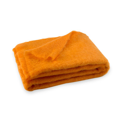 Brushed Mohair Throw Color: Mango image