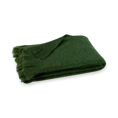 Brushed Mohair Throw Color: Pine image