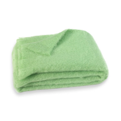 Brushed Mohair Throw Color: Pistachio Green image
