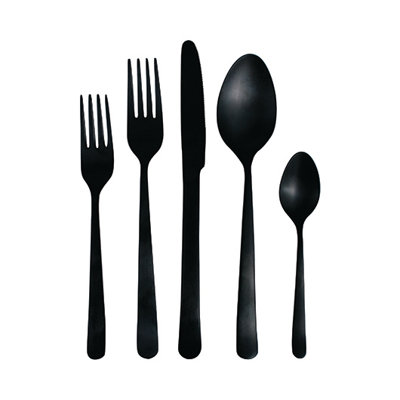 5 Piece Onyx Black Cutlery Set image
