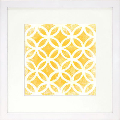 Graphic Pattern Citrine Artwork Size: Large image