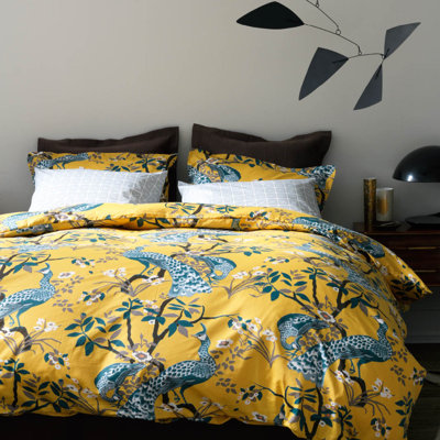 Peacock Citrine Duvet Cover image