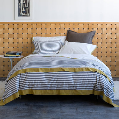 Draper Stripe Ash Duvet Cover image
