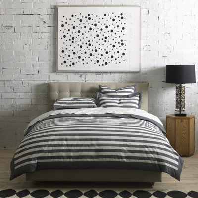 Graphic Stripe Ink Duvet Set image