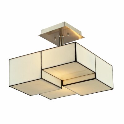 Cubist 2 Light Semi-Flush Mount Bulb Type: LED 13.5W 800 Dimmable Lumens