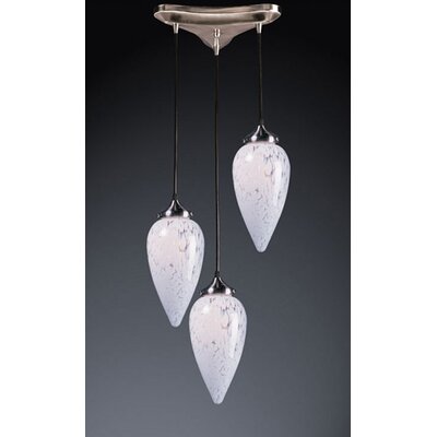 Lacrima 3 Light Pendant Glass Type: Starlight Blue