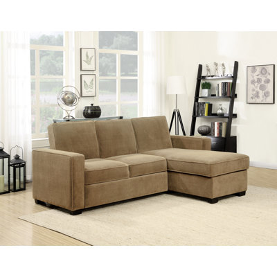 Serta Futons CHA-2PC-LB-SET Serta Charlie Reversible Sleeper Sectional