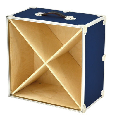 24 Bottle Tabletop Wine Rack Color: Navy