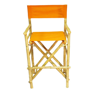 28 inch Bar Stool Upholstery: Orange