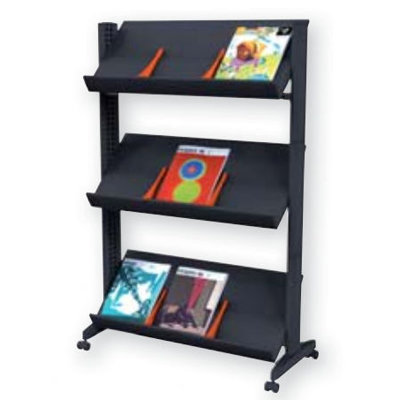 3 Pocket X-Large Half-sized Single Sided Literature Display Finish: Black image