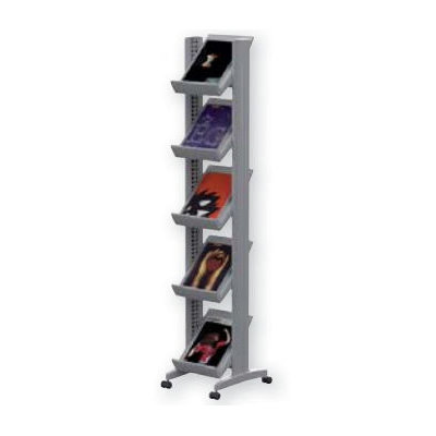 5 Pocket Small Single Sided Literature Display Finish: Silver image