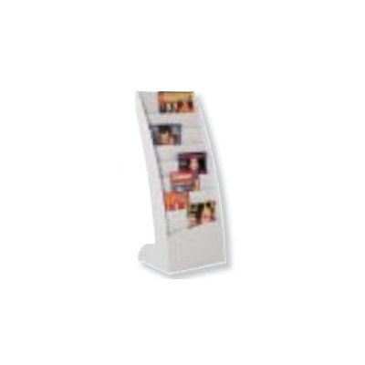 8 Pocket Curved Floor Literature Display Finish: Grey image