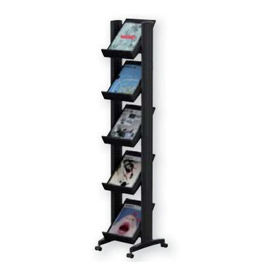 5 Pocket Small Single Sided Literature Display Finish: Black image