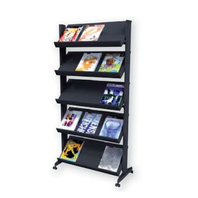 5 Pocket X-Large Single Sided Literature Display Finish: Black image