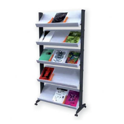 5 Pocket X-Large Single Sided Literature Display Finish: Grey image