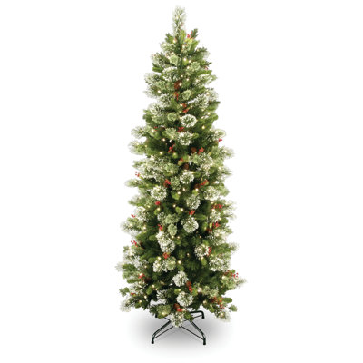 buy wintry pine 7 5 green slim artificial christmas tree buy wintry pine 7 5 green slim artificial christmas tree