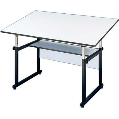 WorkMaster FourPost Drafting Table with Black Base - Alvin