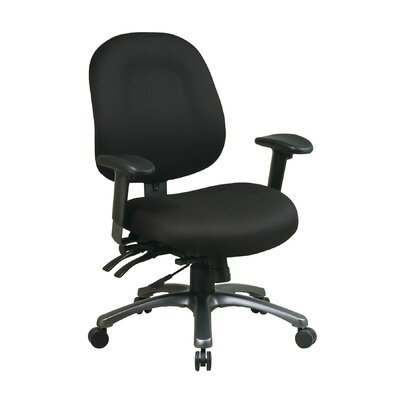 Mid Back Office Chair With Seat Slider Fabric Transport Ivy