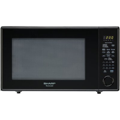 2.2 Cu. Ft. 1200W Carousel Countertop Microwave Color: Black image