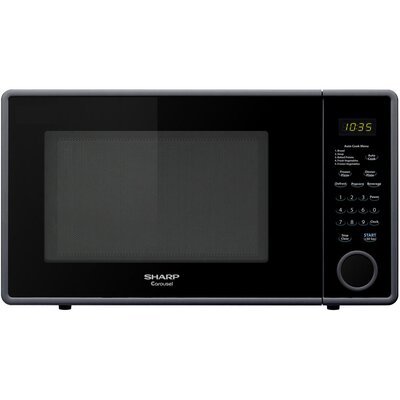 1.1 Cu. Ft. 1000W Countertop Microwave Color: Smooth Black image
