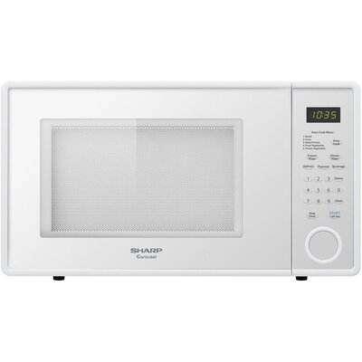 1.1 Cu. Ft. 1000W Countertop Microwave Color: Smooth White image