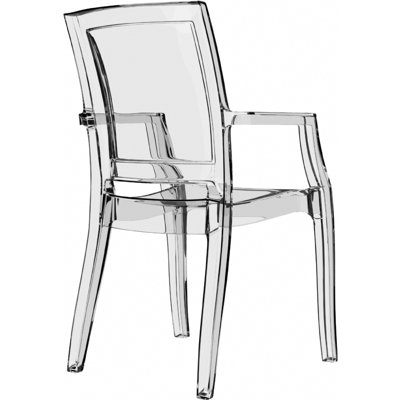 Arthur Stacking Arm Chair (Set of 4) Upholstery: Transparent Clear