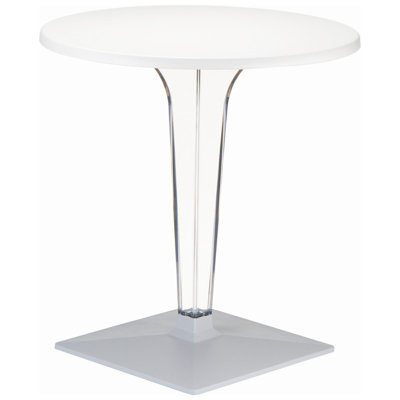 Ice Werzalit Dining Table Finish White Table Size 32 