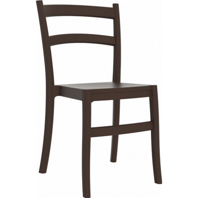 Tiffany Stacking Dining Side Chair (Set of 2) Finish: Brown