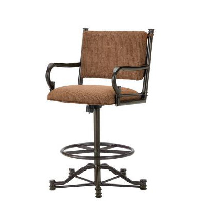 Baltimore 26 inch Swivel Bar Stool Finish: Rust, Upholstery: Radar Nugget