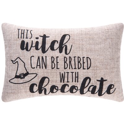 This Witch Can Be Bribed Halloween Lumbar Pillow