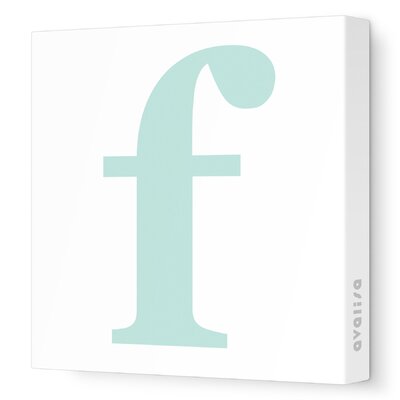 Avalisa Letter   Lower Case f Stretched Wall Art Lower Case f
