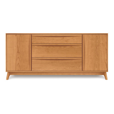 Catalina 3 Drawer in Center Sideboard Finish: Cognac Cherry