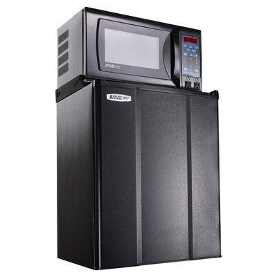 2.4 Cu. Ft Combination Compact Refrigerator and Microwave Color: Black image