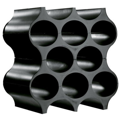 8 Bottle Floor Wine Rack Color: Black