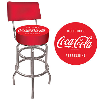 Coca Cola 31 inch Swivel Bar Stool