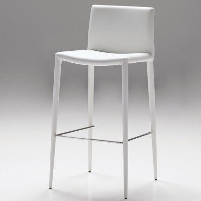 Zeno 26 inch Bar Stool (Set of 2) Seat: White