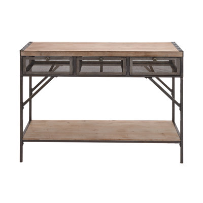 Woodland Imports Perfect Wood Metal Console Table 54486 Wli12019