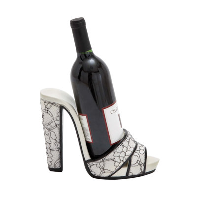 Yuriko Swirl Print Strap Shoe Tabletop Wine Bottle Rack