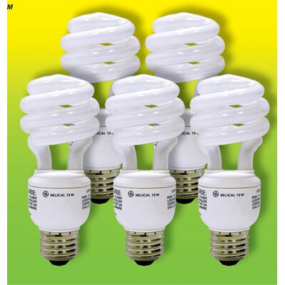 13W Energy Smart CFL Light Bulb (Pack of 5)